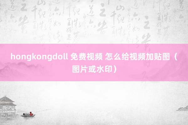 hongkongdoll 免费视频 怎么给视频加贴图（图片或水印）